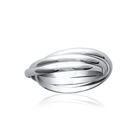Bague Trois Anneaux Entrelacés en Argent 925
