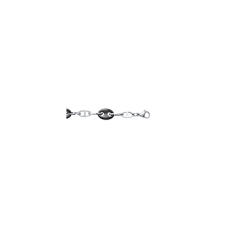 BRACELET ACIER RUTHENIUM
