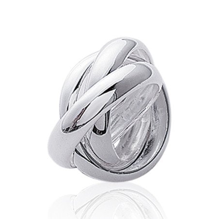 Bague Argent 925 Entrelacs Fluides