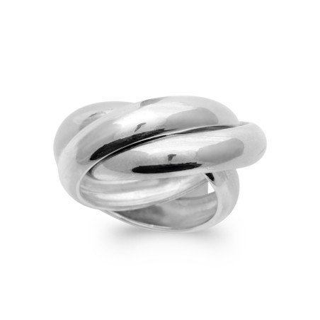Bague Argent 925 Entrelacs Fluides