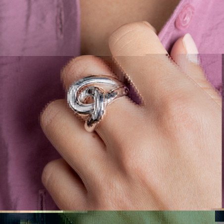 Bague Argent 925 Entrelacs Sculptural