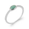BAGUE ARGENT 925 RHODIE AMAZONITE