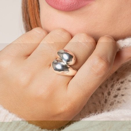 Bague Argent Courbes Volumineuses