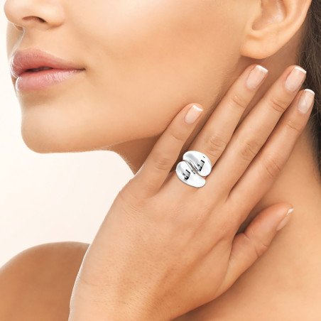 Bague Argent Courbes Volumineuses