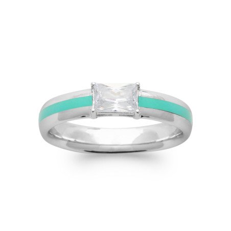 BAGUE ARGENT 925 RHODIE LAQUE OZ