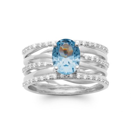BAGUE ARGENT 925 RHODIE OZ PS