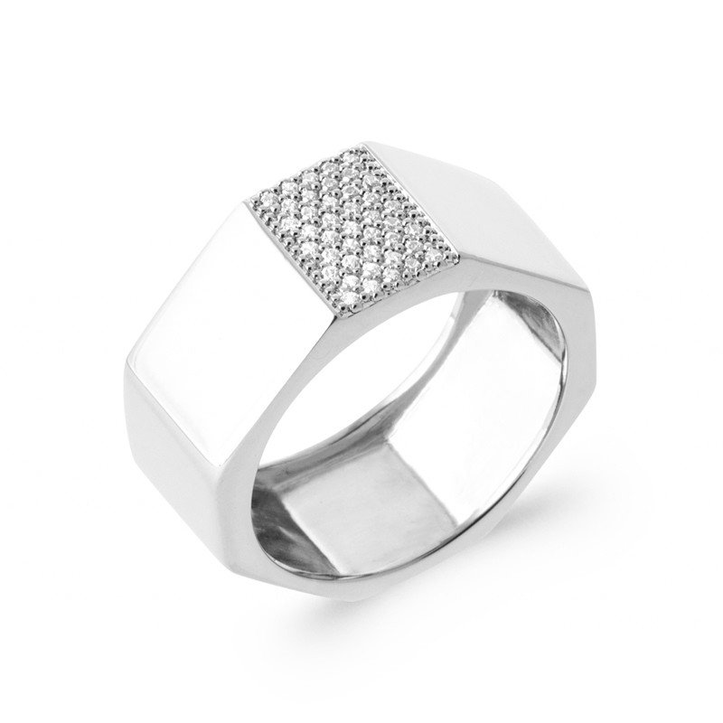 BAGUE ARGENT 925 RHODIE OZ