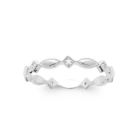 BAGUE ARGENT 925 RHODIE OZ