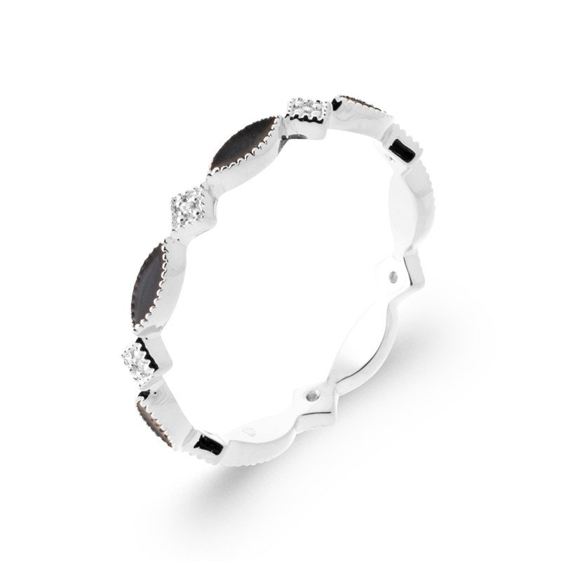 BAGUE ARGENT 925 RHODIE LAQUE OZ