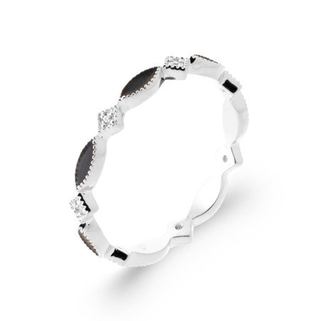 BAGUE ARGENT 925 RHODIE LAQUE OZ