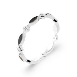 BAGUE ARGENT 925 RHODIE LAQUE OZ