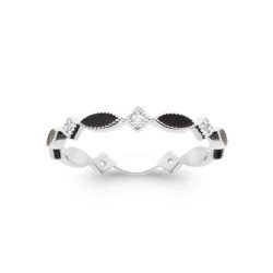 BAGUE ARGENT 925 RHODIE LAQUE OZ