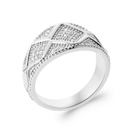 BAGUE ARGENT 925 RHODIE OZ