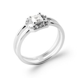 BAGUE ARGENT 925 RHODIE OZ