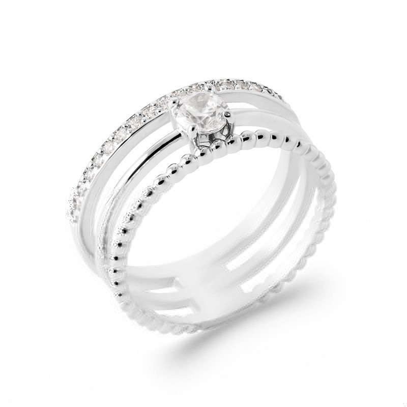 BAGUE ARGENT 925 RHODIE OZ