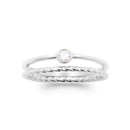 BAGUE ARGENT 925 RHODIE OZ
