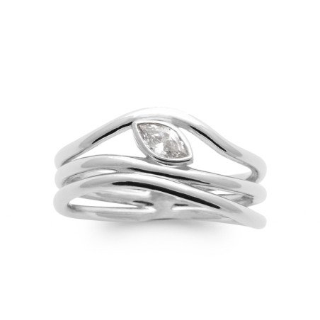 BAGUE ARGENT 925 RHODIE OZ