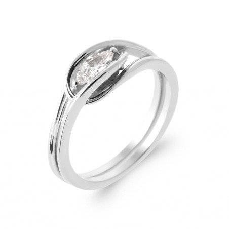 BAGUE ARGENT 925 RHODIE OZ