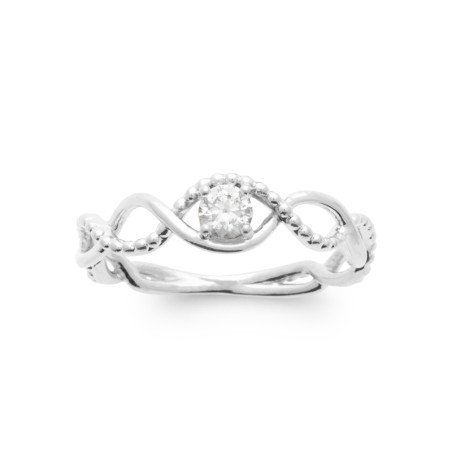 BAGUE ARGENT 925 RHODIE OZ