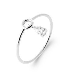 BAGUE ARGENT 925 RHODIE OZ