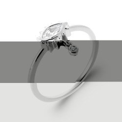 BAGUE ARGENT 925 RHODIE OZ