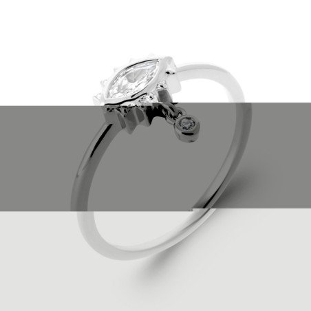 BAGUE ARGENT 925 RHODIE OZ