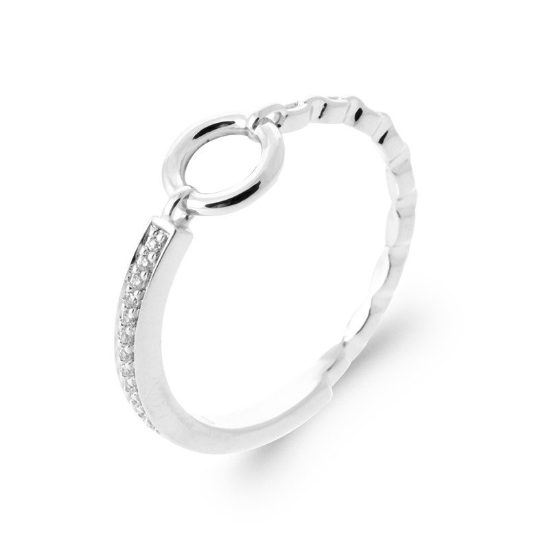 BAGUE ARGENT 925 RHODIE OZ
