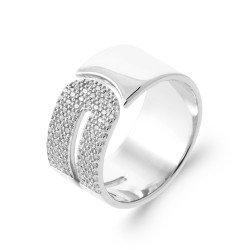 BAGUE ARGENT 925 RHODIE OZ