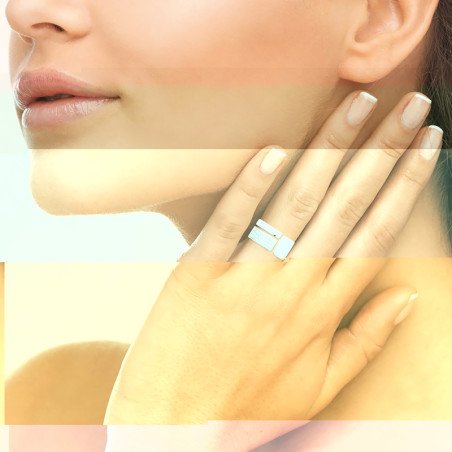 BAGUE ARGENT 925 RHODIE OZ