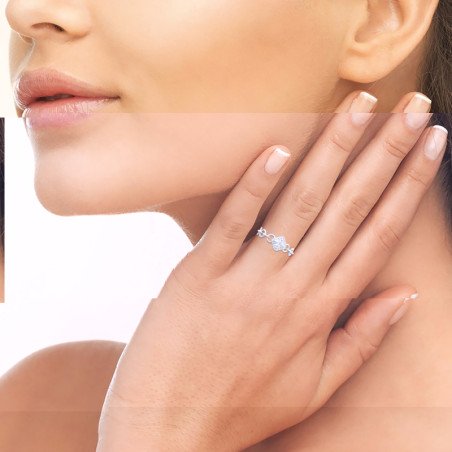 BAGUE ARGENT 925 RHODIE OZ