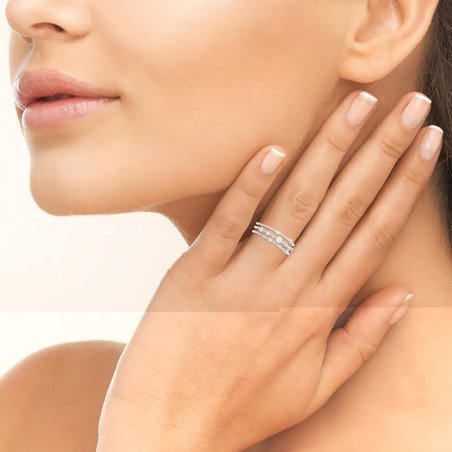BAGUE ARGENT 925 RHODIE OZ