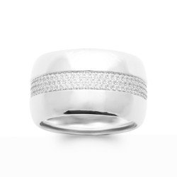 BAGUE ARGENT 925 RHODIE OZ