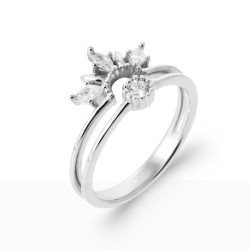 BAGUE ARGENT 925 RHODIE OZ