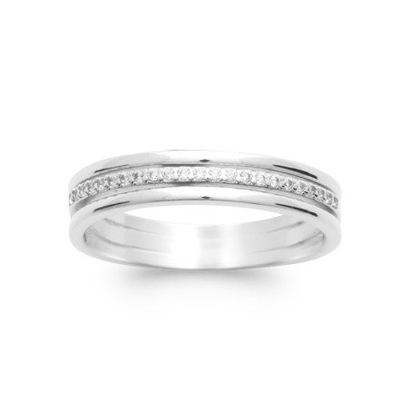 BAGUE ARGENT 925 RHODIE OZ