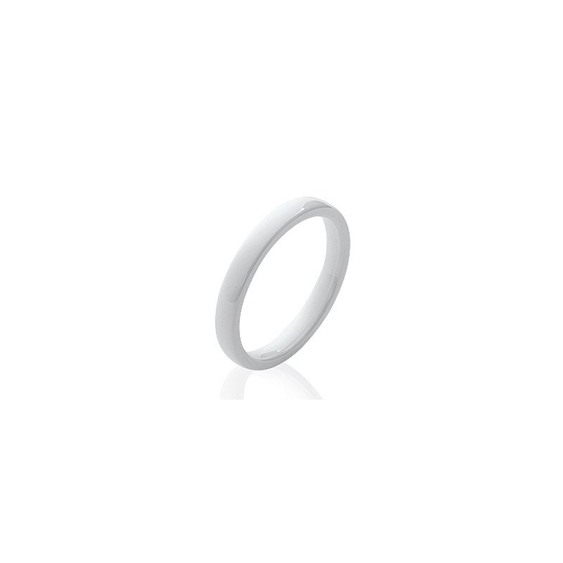 Bague Anneau Céramique Blanche