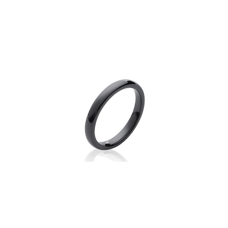 Bague Anneau Céramique Noire