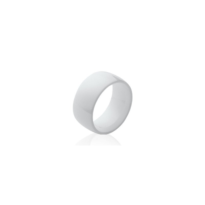 Bague Céramique Blanche Lumineuse