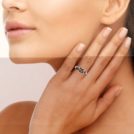 BAGUE ARGENT 925 RHODIE OZ PS