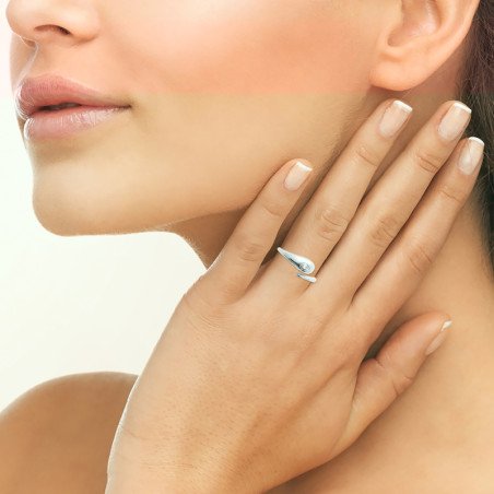 BAGUE ARGENT 925 RHODIE OZ