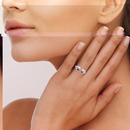 BAGUE ARGENT 925 RHODIE OZ