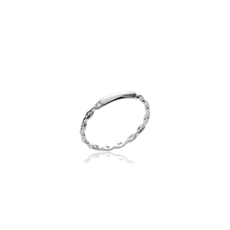 Bague Argent 925 Maillons & Barrette