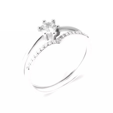 BAGUE ARGENT 925 RHODIE OZ