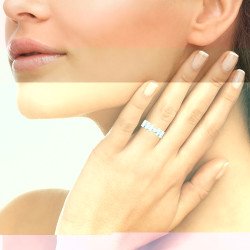 BAGUE ARGENT 925 RHODIE OZ