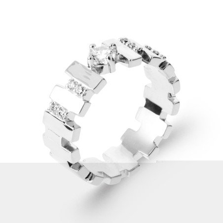 BAGUE ARGENT 925 RHODIE OZ