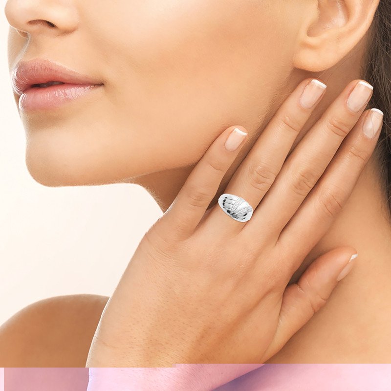 BAGUE ARGENT 925 RHODIE OZ