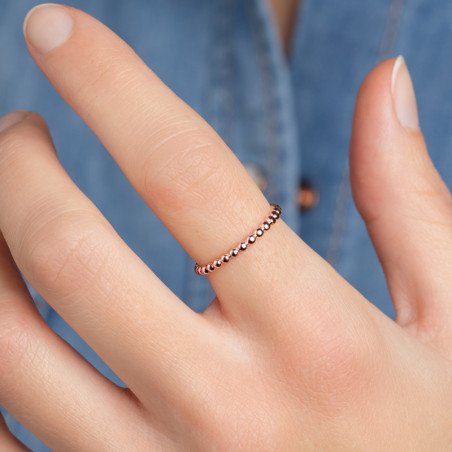 BAGUE PL-OR 750 3MIC ROSE