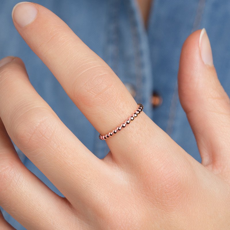 BAGUE PL-OR 750 3MIC ROSE