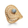 BAGUE PL-OR 750 3MIC LABRADORITE