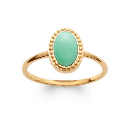BAGUE PL-OR 750 3MIC AVENTURINE