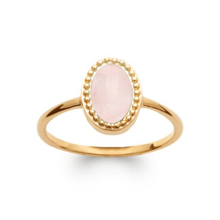 BAGUE PL-OR 750 3MIC QUARTZ ROSE
